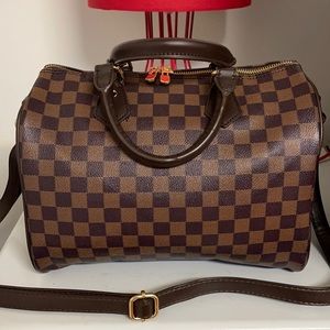 Brown checkered bag